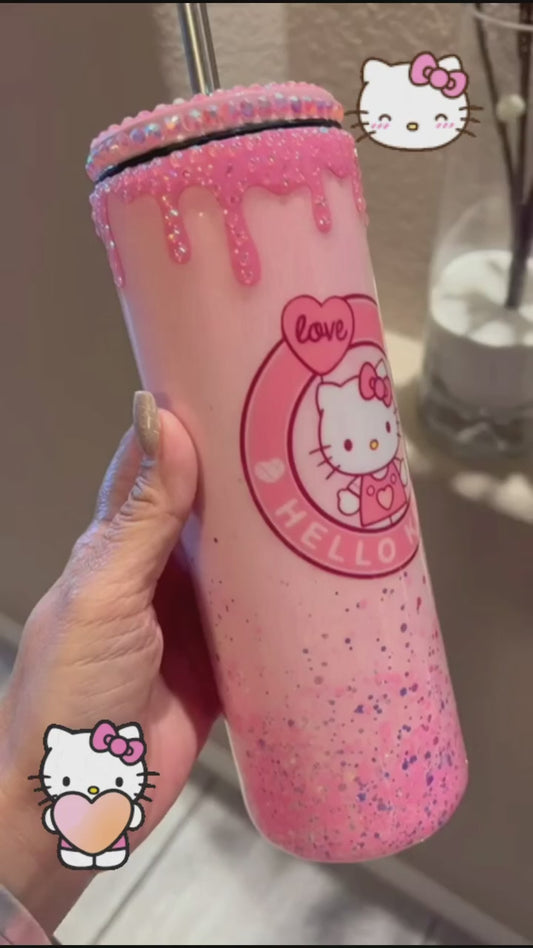 20 oz Hello Kitty Themed Tumbler