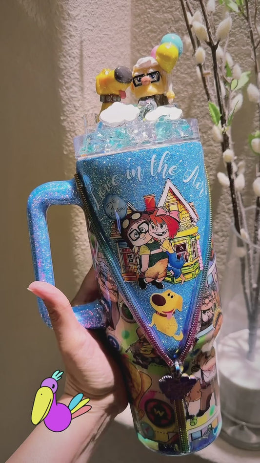 40oz UP Movie Glitter Tumbler