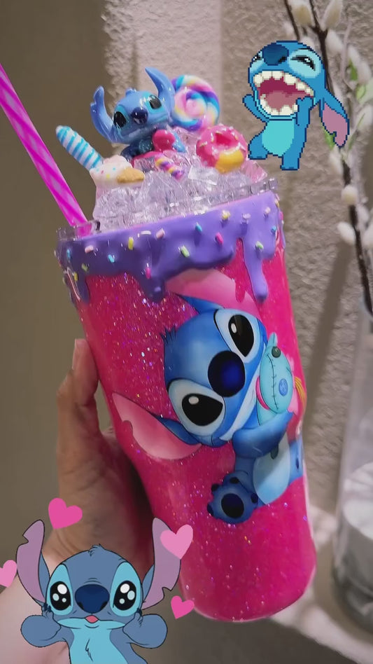 30 oz Stitch tumbler, Glitter Tumbler