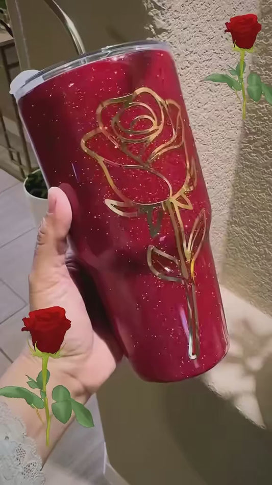30oz Flower Themed Tumbler