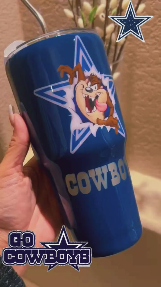 30oz Dallas Cowboys Glitter Tumbler