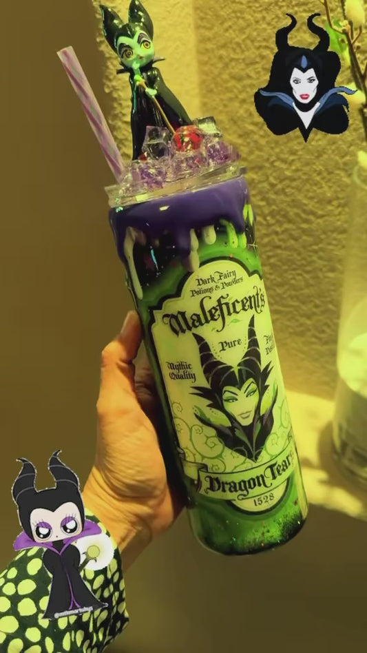 20 oz Maleficent, Malefica Themed Tumbler