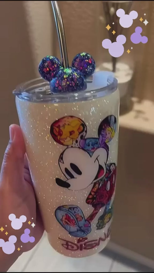 20 oz Mickey Mouse Glitter Tumbler