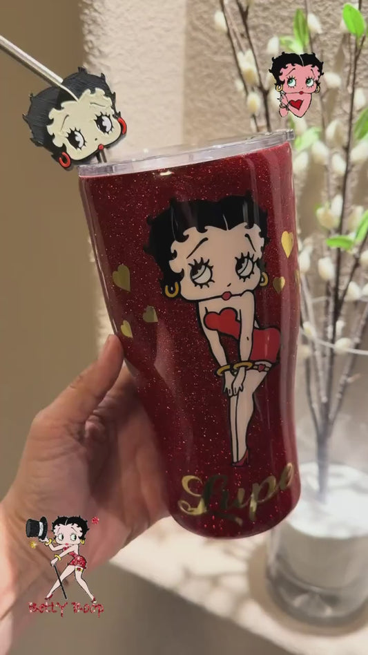 30oz Betty Boop Themed Tumbler