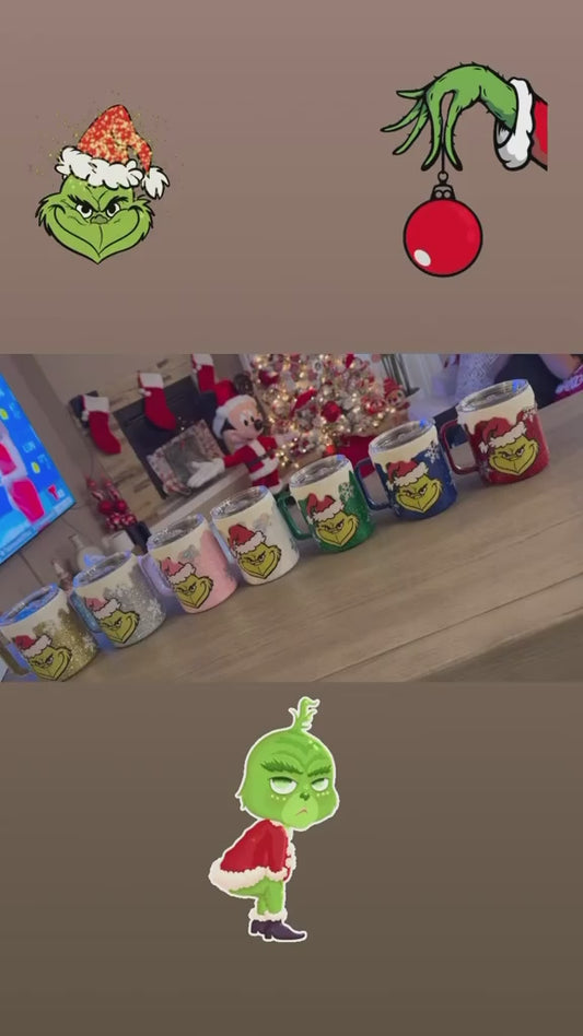 12oz Personalized Grinch Tumbler Mug